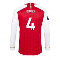 Camisa de Futebol Arsenal Benjamin White #4 Equipamento Principal 2023-24 Manga Comprida